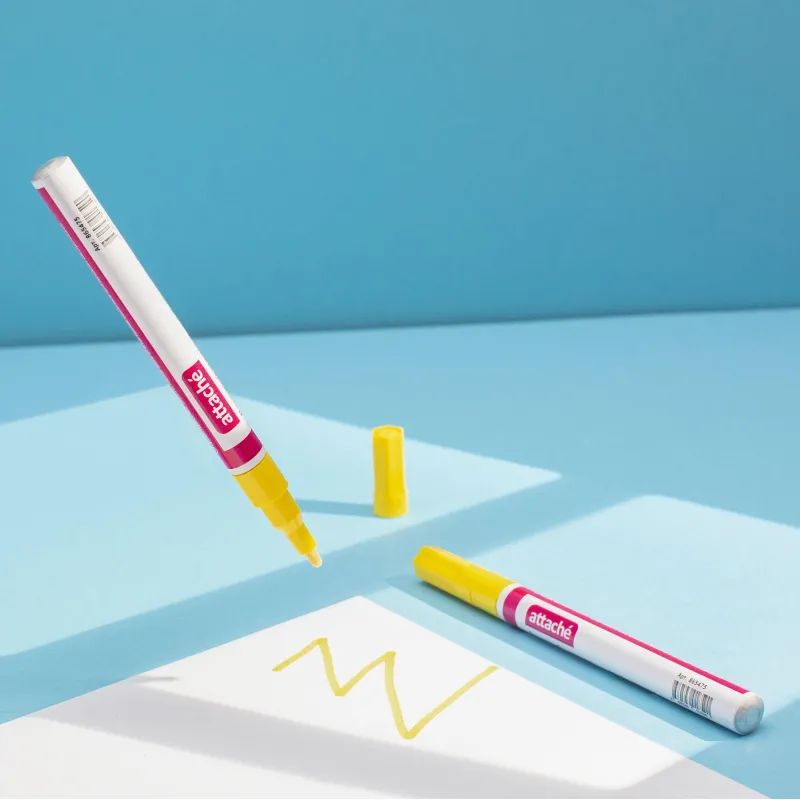 Маркер лаковый Attache 2 мм желтый