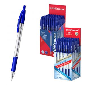 Ручка шариковая автоматическая ErichKrause R-301 Matic&Grip Classic 1.0, цвет чернил синий