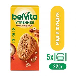 Печенье песочное BelVita Утреннее мед и фундук 225 г
