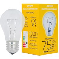 Лампа накаливания СТАРТ стандартная/прозрачная 75W E27