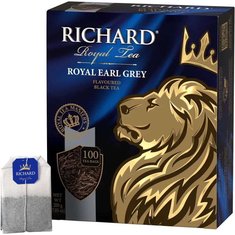 Чай Richard Royal Earl Grey черный, 100 пакетиков 13944