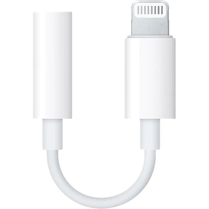 Адаптер Apple Lightning - 3.5 mm Headphone Jack Adapter, бел, MMX62ZM/A