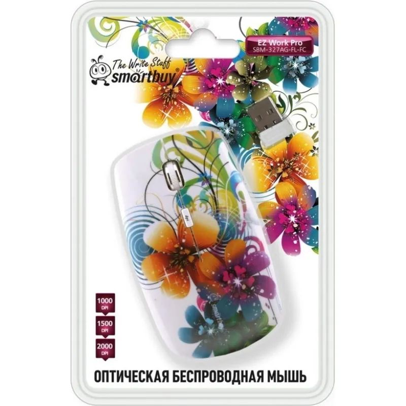 Мышь компьютерная Smartbuy 327AG принт Цветы (SBM-327AG-FL-FC)