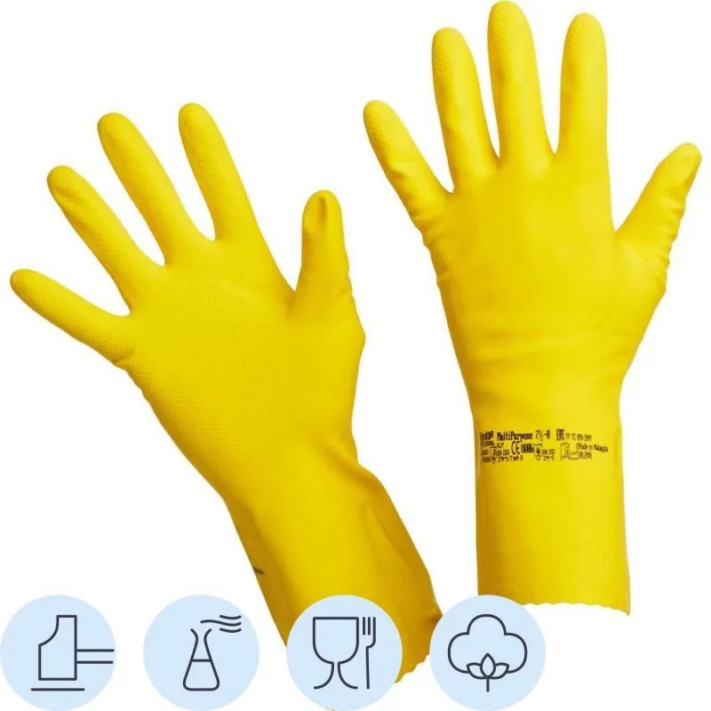 Перчатки резиновые Vileda Profes латекс желтый рM 100759/174372,ПС