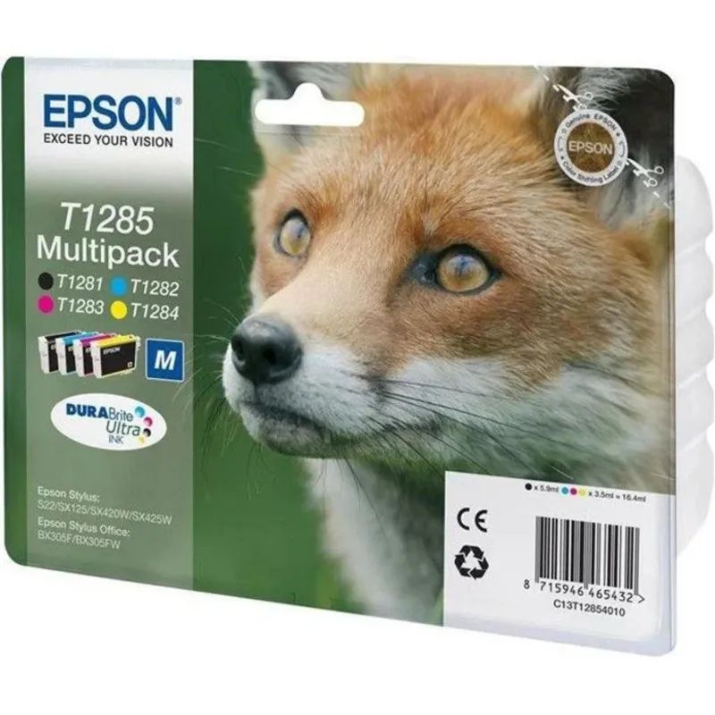 Картридж струйный Epson C13T12854012 CMYK для St S22/SX125 (4шт/уп)