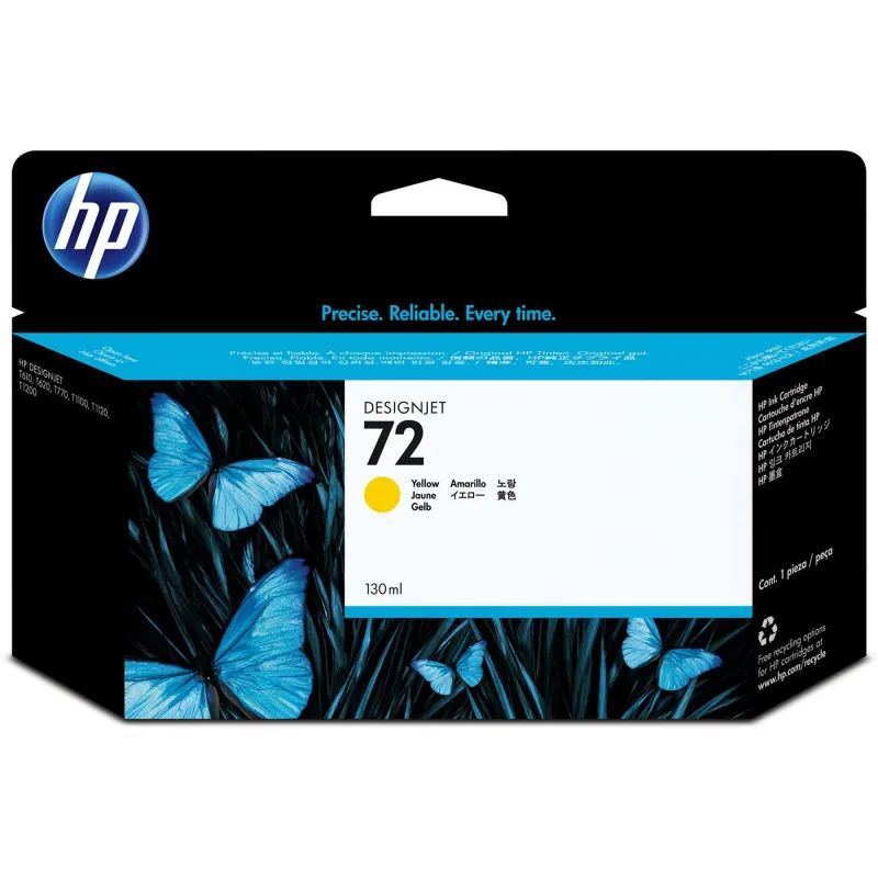 Картридж струйный HP 72 C9373A жел. для DgnJ T610/770/1100/1120