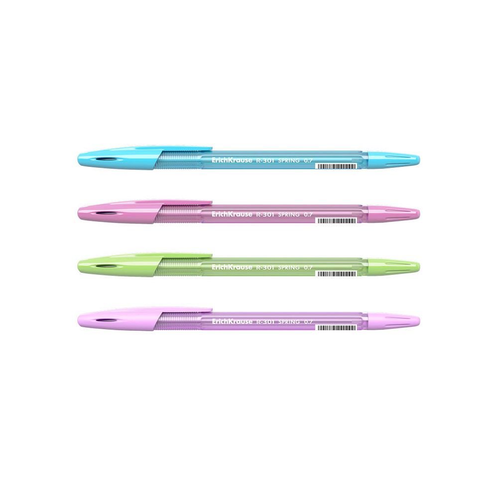 Ручка шариковая ErichKrause R-301 Stick Spring 0.7, цвет чернил синий