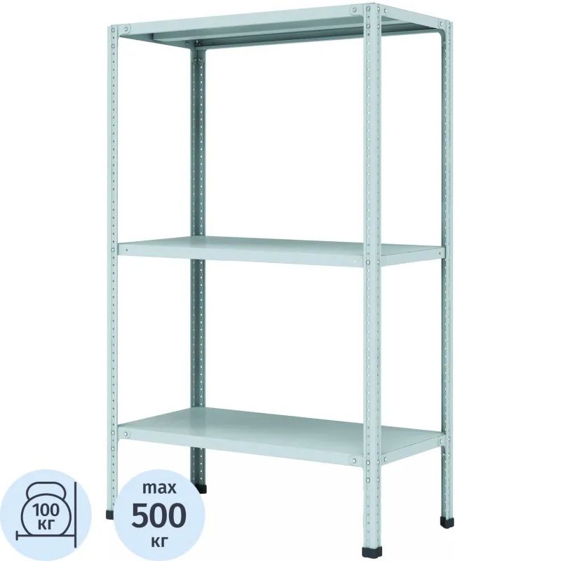 Стеллаж металлический P_МС-133 с 3-мя полками 700х300х1000