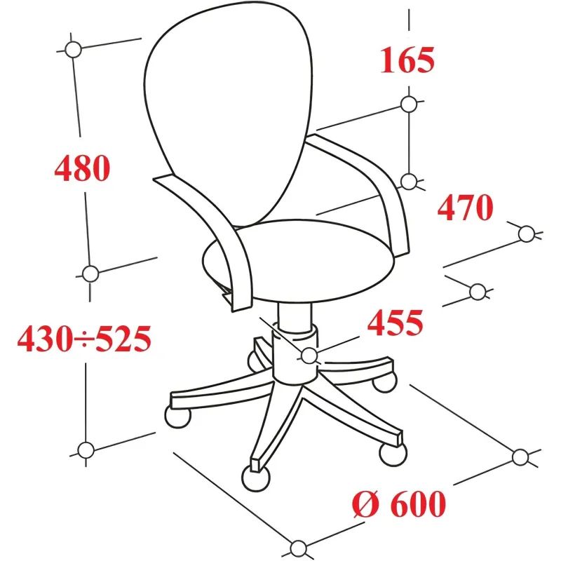Кресло VT_EChair-304 TC Net ткань черн/сетка синяя, пластик