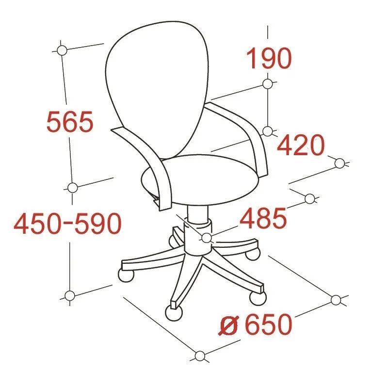 Кресло VB_EChair-225 PTW к/з черный, сетка оранжевая (TW38-3)