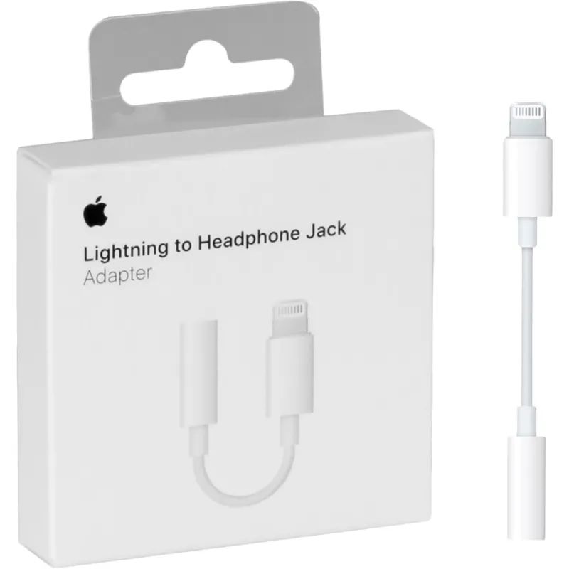 Адаптер Apple Lightning - 3.5 mm Headphone Jack Adapter, бел, MMX62ZM/A