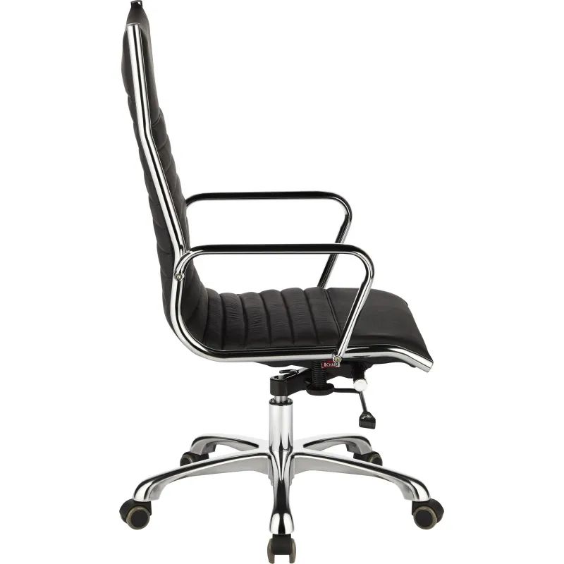 Кресло BN_Jl_Руководителя EChair-704 TL кожа черная, хром