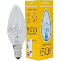 Лампа накаливания СТАРТ свеча/прозрачная 60W E14