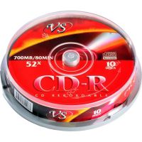 Носители информации CD-R, 52x, VS, Cake/10, VSCDRCB1001