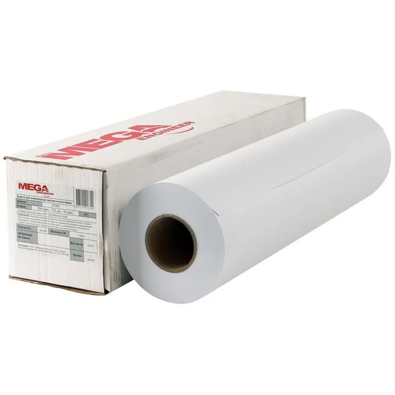 Бумага широкоформатная InkJet 80г 440ммх175 76мм