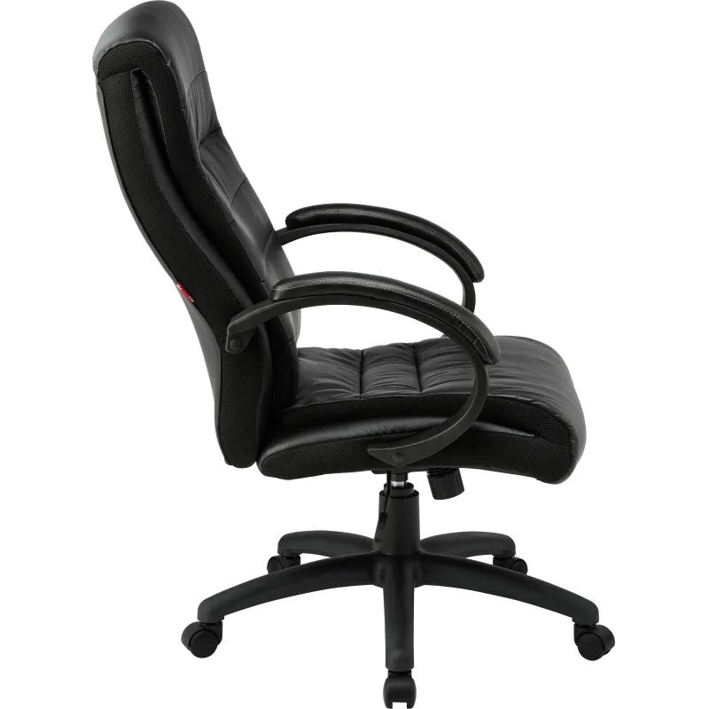 Кресло BN_Dp_EChair-648 TPU кожзам черный, пластик черный