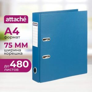 Папка-регистратор Attache 75мм, т.-синий, ПБП2,карм.кор
