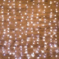 Гирлянда светодиодная Дождь 1,5x1,5 м, 144 LED, мерцание, белый,  235-035