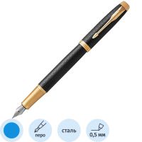 Ручка перьевая PARKER IM  PREMIUM BLACK GT 1 син картр  0,8мм 1931646