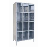 Шкаф для сумок N_ШМ-12КХ-С, 12 ячеек, оргстекло 898х500х1862