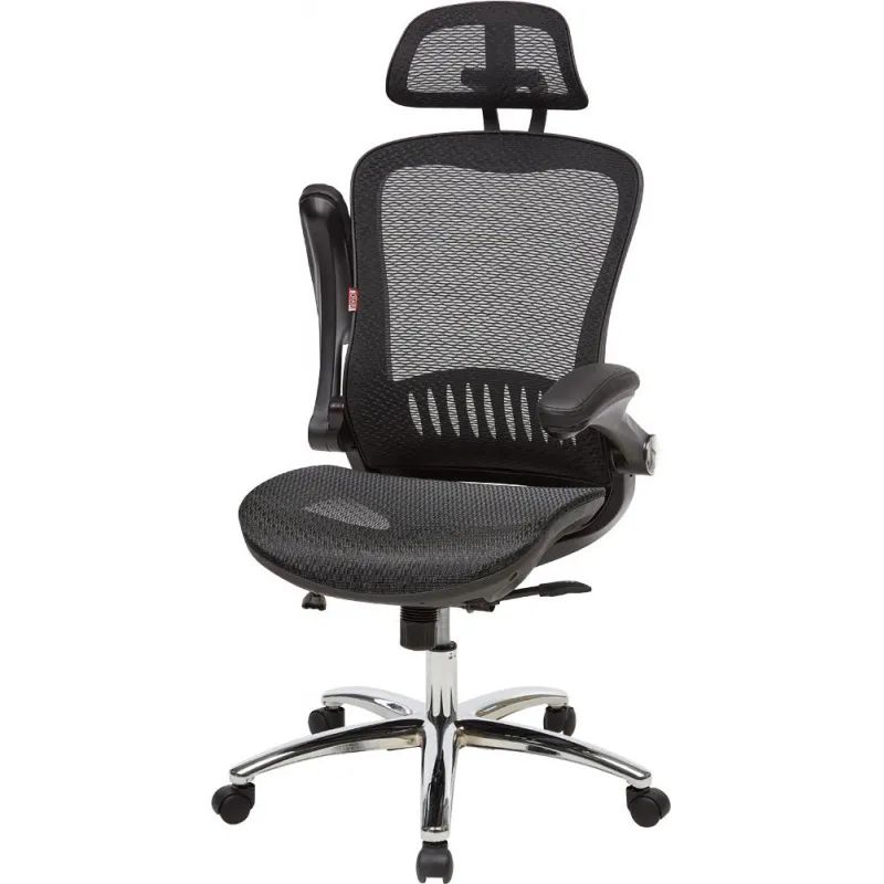 Кресло BN_Hg_EChair-552 TTW Net сетка черная, хром