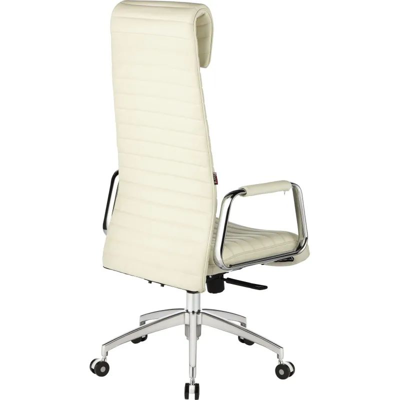 Кресло BN_Fc_Руководителя Echair-528 ML кожа белая, алюминий