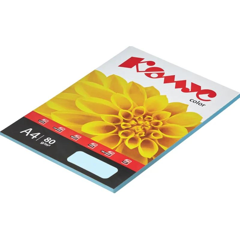 Бумага цветная Комус Color (голубая пастель), 80г, А4, 50 л.