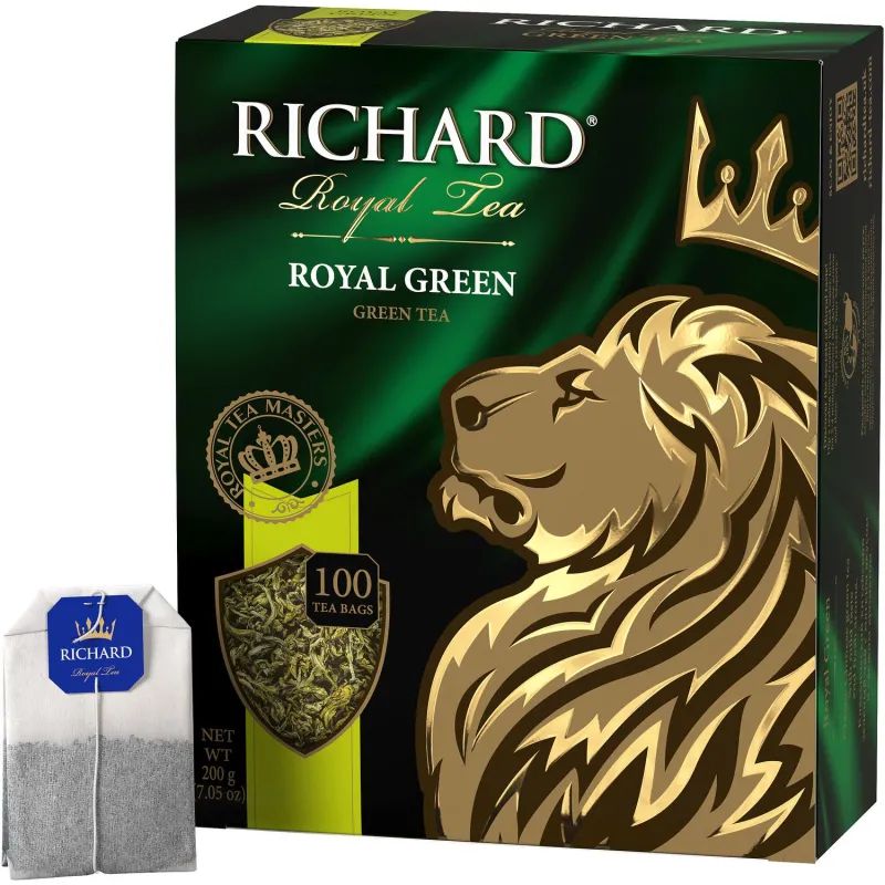 Чай Richard Royal Green зеленый, 100 пакетиков