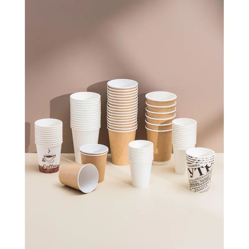 Стакан одноразовый бум двухслойный d-90мм 300мл коричневый (25шт/уп)