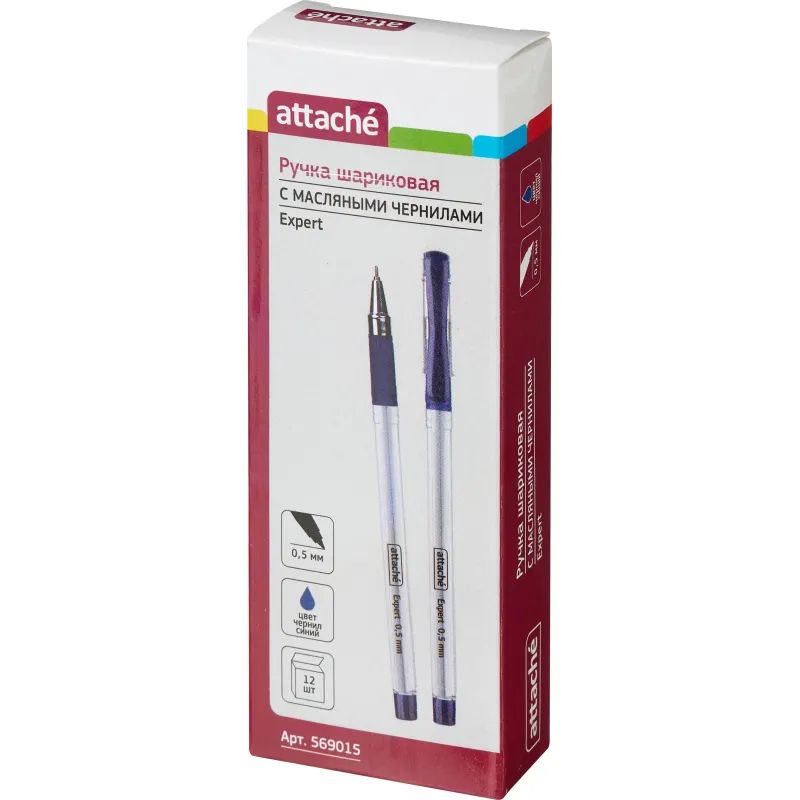 Ручка шариковая неавтомат. Attache Expert с манжет, маслян,син.стерж