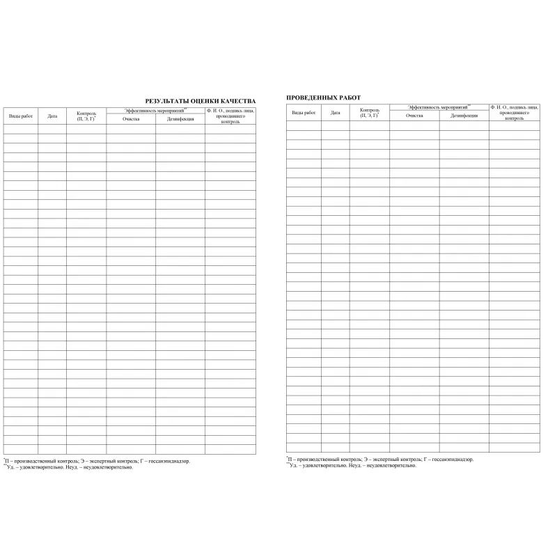 Журнал учета работ очистки и дезинфекции систем вентиляции  КЖ 1246