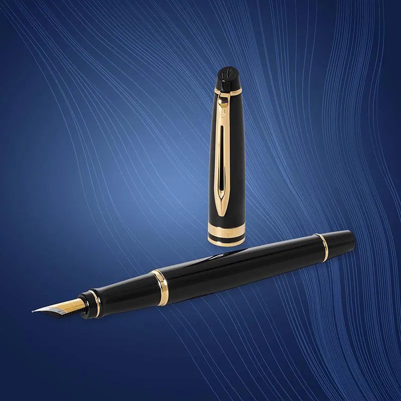 Ручка перьевая WATERMAN EXPERT S0951640 черн. корп, син чернила 0,5мм Франц