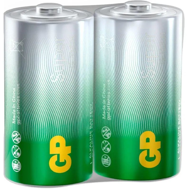 Батарейка GP Super эконом C/LR14/14A,GP14AEBRA - 2S2 алкалин бл/2шт