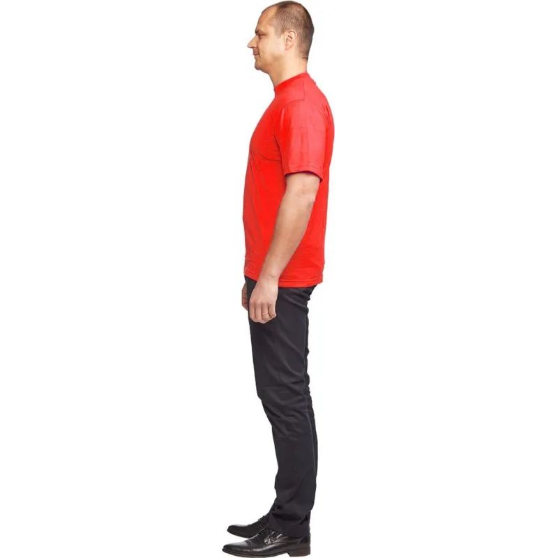 Футболка (160 г.) с кор.рукавом красн.(XL)