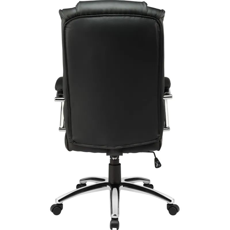 Кресло BN_Dt_EChair-561 TR рец. кожа черная, хром