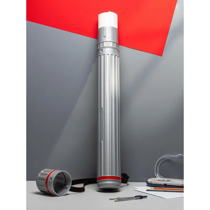 Тубус D80 мм, L64-108 см серый на ремне