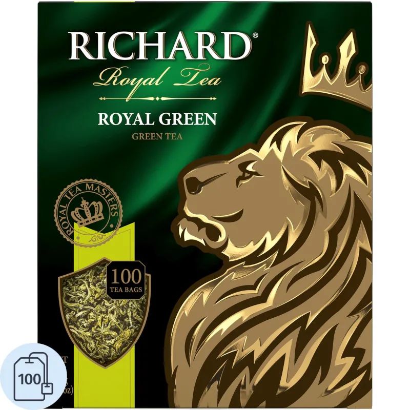 Чай Richard Royal Green зеленый, 100 пакетиков