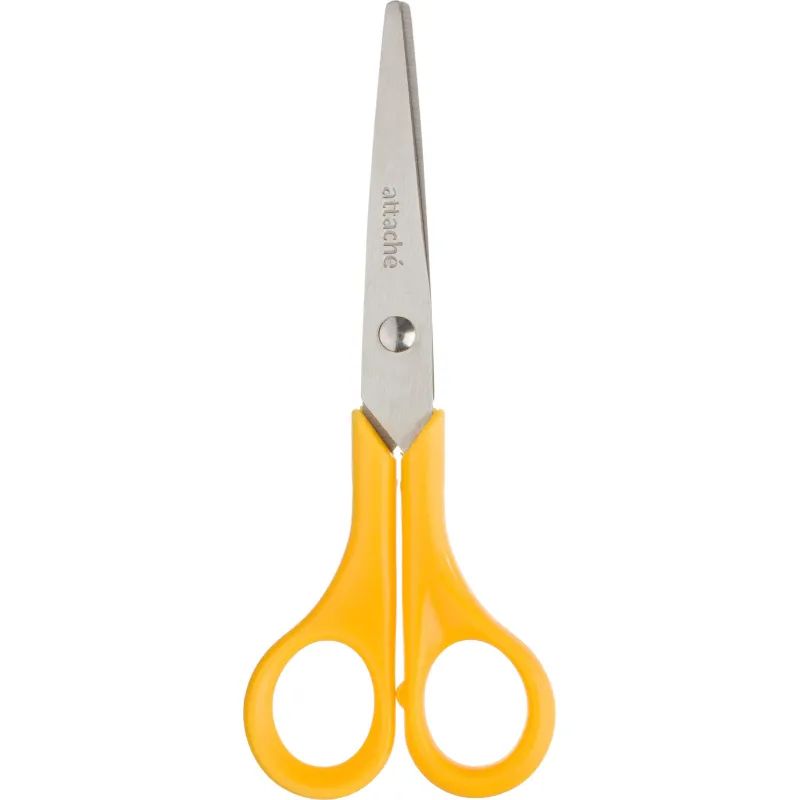 Ножницы Attache 150 мм с пластиковыми ручками, цвет желтый