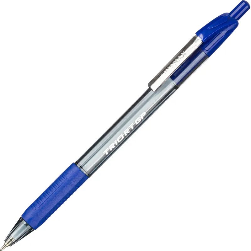 Ручка шариковая автомат. Unomax/Unimax GlideTrioRTGPSteelсин,масл,ман