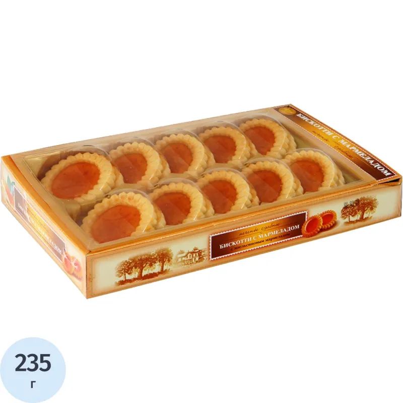 Печенье Бискотти с апельсиновым мармеладом 235г
