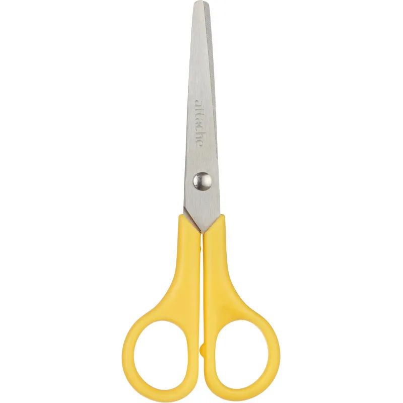 Ножницы Attache 130 мм с пластиковыми ручками, цвет желтый