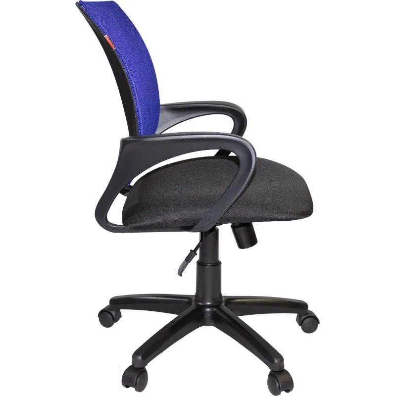 Кресло VT_EChair-304 TC Net ткань черн/сетка синяя, пластик