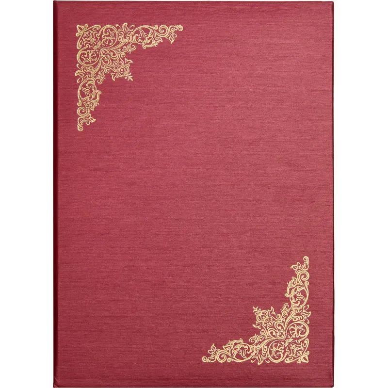 Папка адресная ВИНЬЕТКОЙ балакрон (красн. шелк)