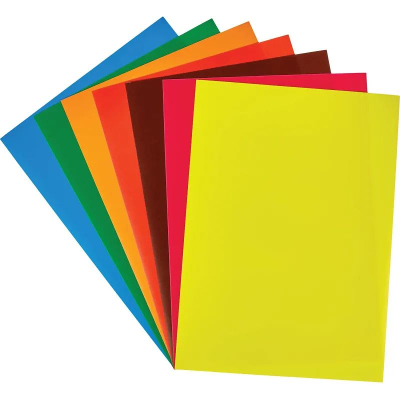 Бумага цветная №1School/Комус Класс, 8л, 8цв, А4, Живая природа, мелованная