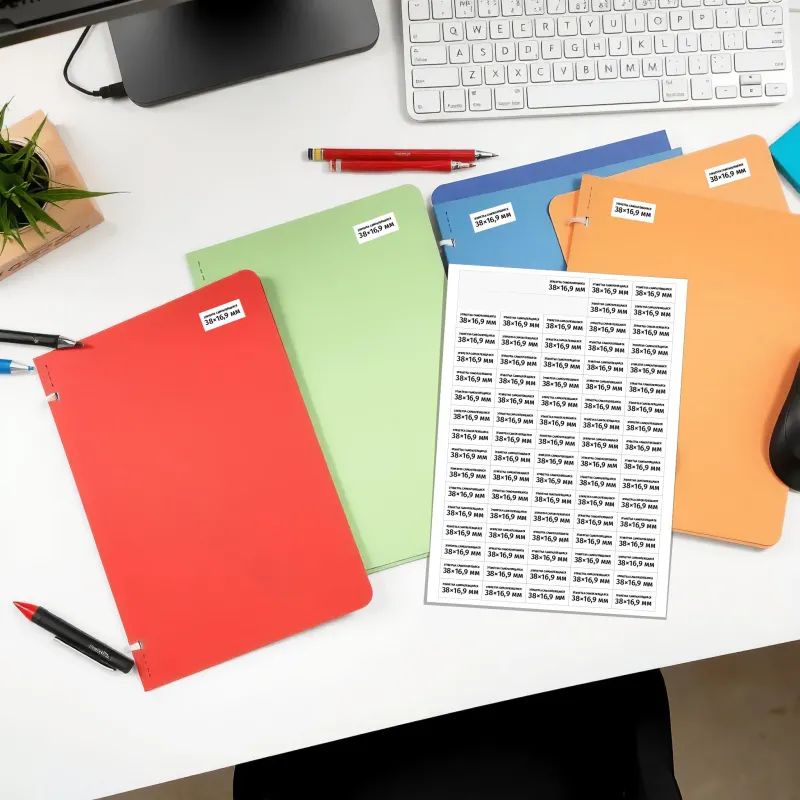 Этикетки самоклеящиеся 38х16,9 мм/85 шт. на листе А4 (100л