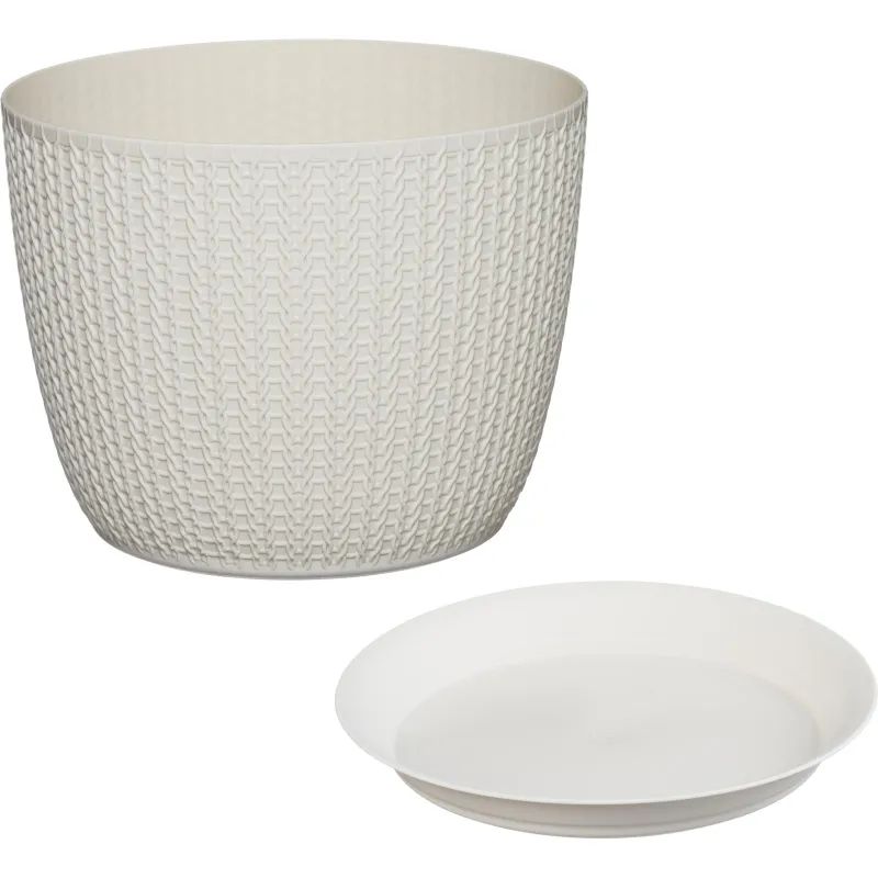 Кашпо ВЯЗАНИЕ D210мм 4,5л с поддоном М 3122