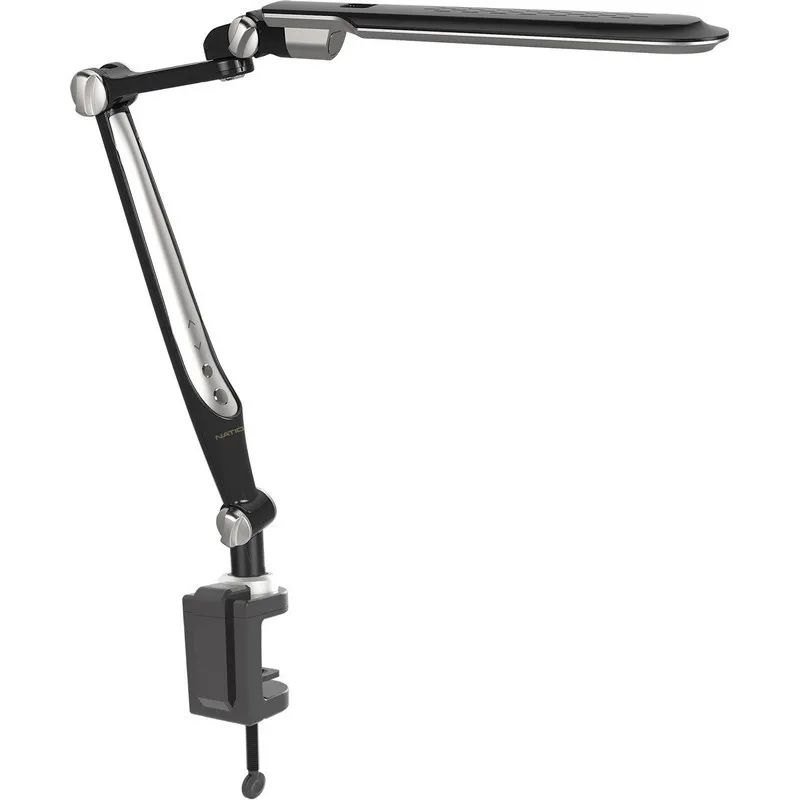 Светильник National NL-72LED, LED 10Вт на струбцине черный/серебро