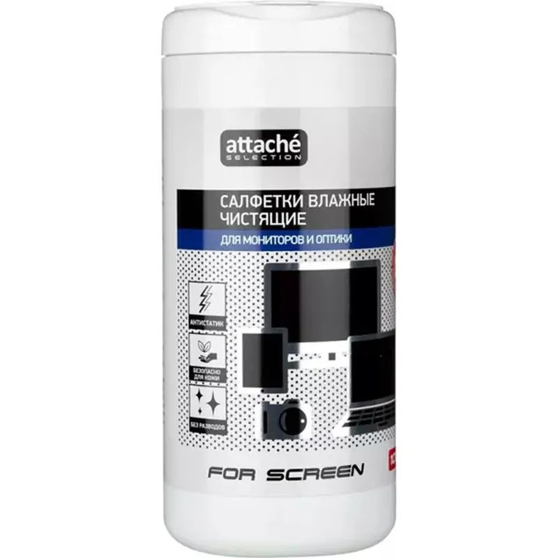 Салфетки д/экранов Luscan, туба, а/бакт, 100шт, 13х17