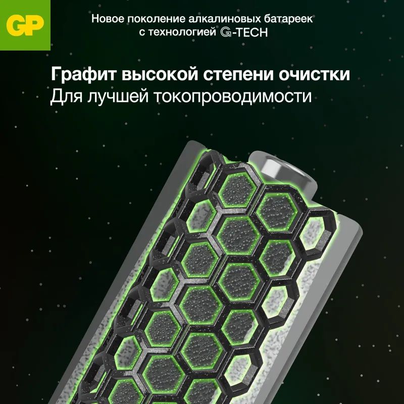 Батарейка GP Super 6LR61/Крона 9V/1604A 1604A-5CR1/1604AA21-5CRSBC1 бл/1