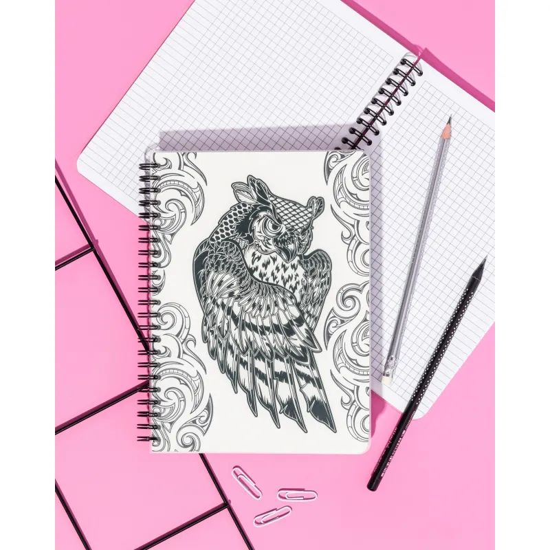 Тетрадь общая №1 School Сова 96л., пластиковая обл., запечат.лист, пружина